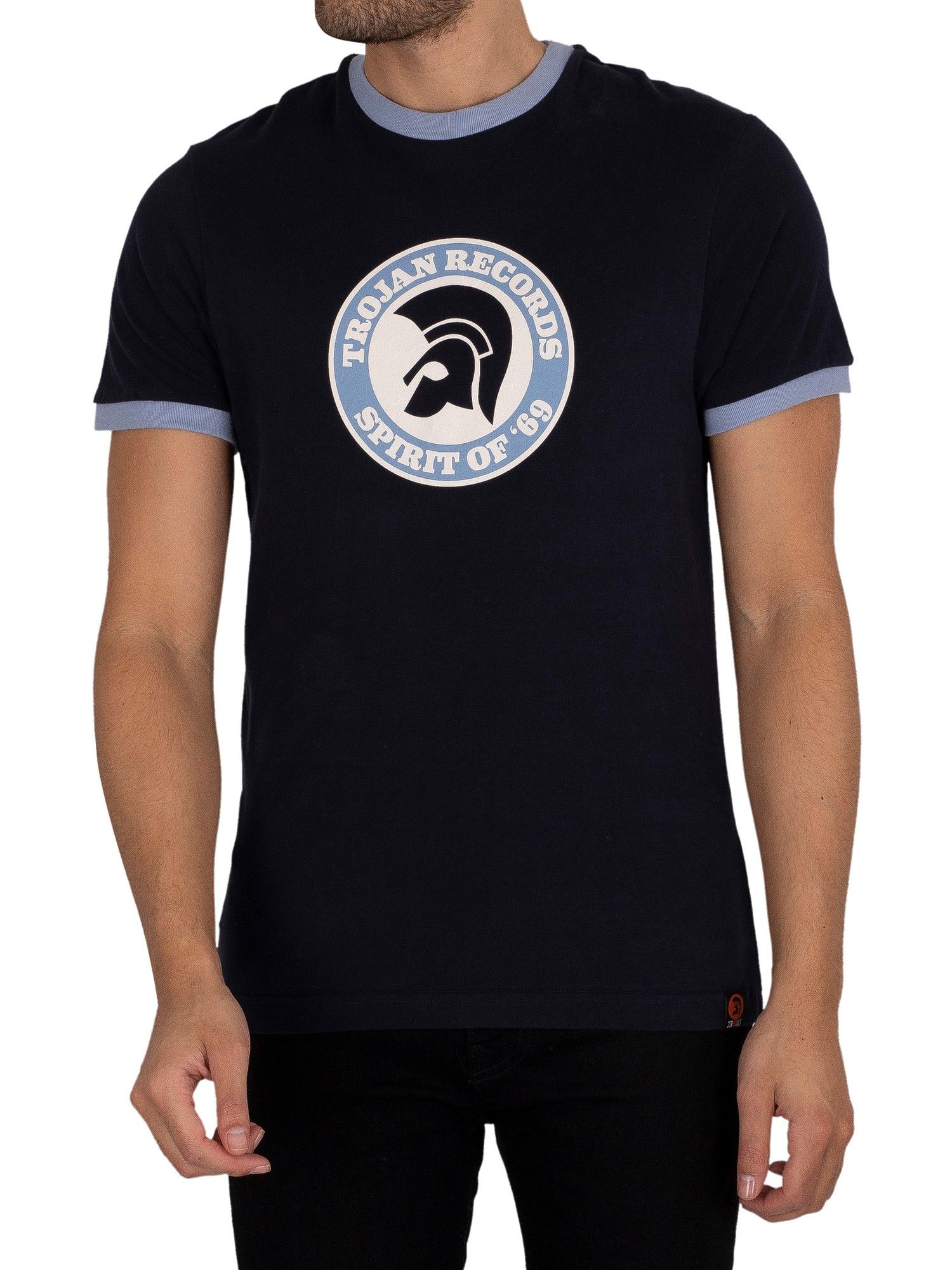 Trojan Trojan Pour des hommes T-shirt Esprit de 69 Bleu 
