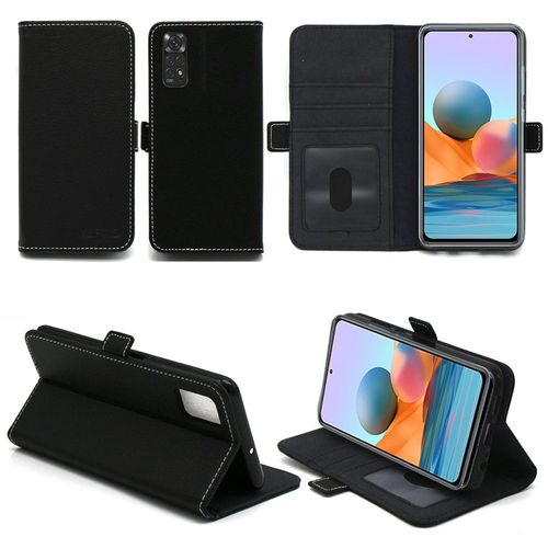 Xiaomi Redmi Note 11 4g Etui Noir Protection Portefeuille À Rabat Avec Porte Cartes - Housse Xiaomi Redmi Note 11 4g Noire Folio Coque Silicone Antichoc Smartphone 2022 - Accessoires Pochette Case