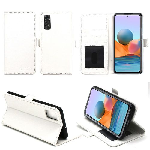 Xiaomi Redmi Note 11s 4g Etui Protection Portefeuille Blanc À Rabat Avec Porte Cartes - Housse Xiaomi Redmi Note 11s 4g Folio Blanche Coque Silicone Antichoc Smartphone 2022 - Accessoires Pochette Case