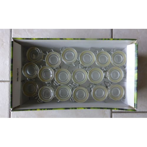 Lot De 18 Petits Pots En Verre Avec Couvercle