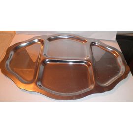 Plat Ovale Plat En Inox 4 Compartiments