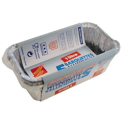 Barquette En Aluminium Avec Couvercle X5 - 0.5 L