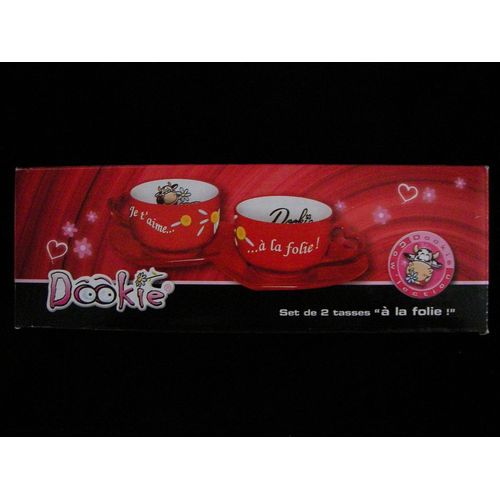 Set De 2 Tasses Vache "Je T'aime...A La Folie" - Neuf
