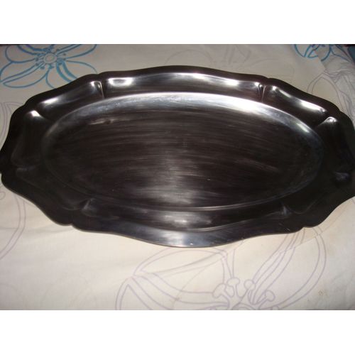 Lot De 2 Plats Longs De Service En Inox