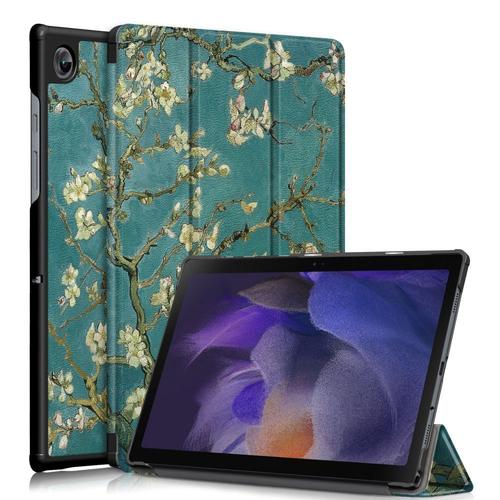 Housse Etui Coque Pochette Simili Cuir Pour Samsung Galaxy Tab A7 Lite T220 / T225 (8,7 Pouces) - Fleurs