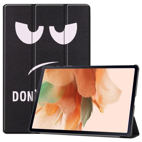 Housse Etui Coque Pochette Simili Cuir Pour Samsung Galaxy Tab S7 Fe / S7 Plus / S8 Plus T730 / T736 / X800 / X806 (12,4 Pouces) - Don't Touch Me