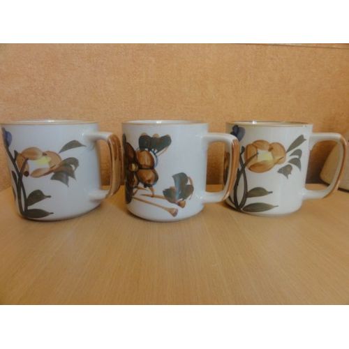 Lot De 3 Mugs Avec Anses Imprimés Fleurs