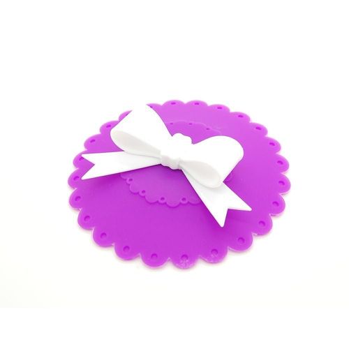 Couvercle De Tasse Thé Café En Silicone Ruban Violet