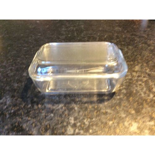 Ancien Beurrier Rétro Vintage Arcoroc En Verre