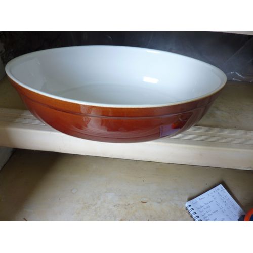 Plat À Four Oval En Terre Marron 35 * 23