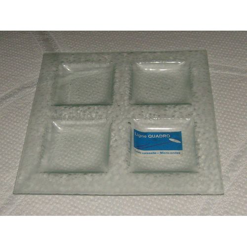 Plat 4 Compartiments Quadro 25 Cm
