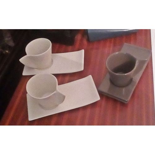 Lot De 3 Tasses A Café Avec Socle