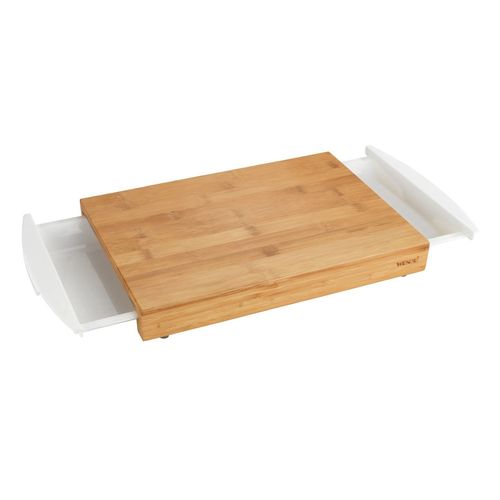 Planche À Découper Avec Tiroirs - 40,5 X 25 Cm - Bambou