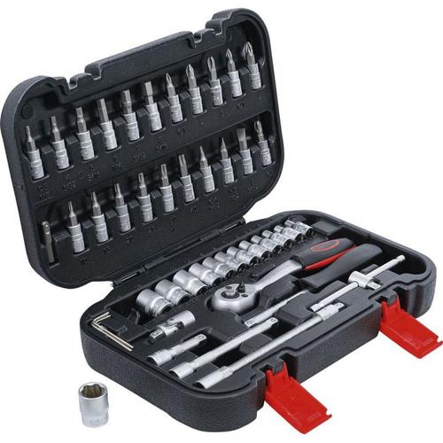 COFFRET DE DOUILLES ET EMBOUTS 1/4 DE 46 PIECES