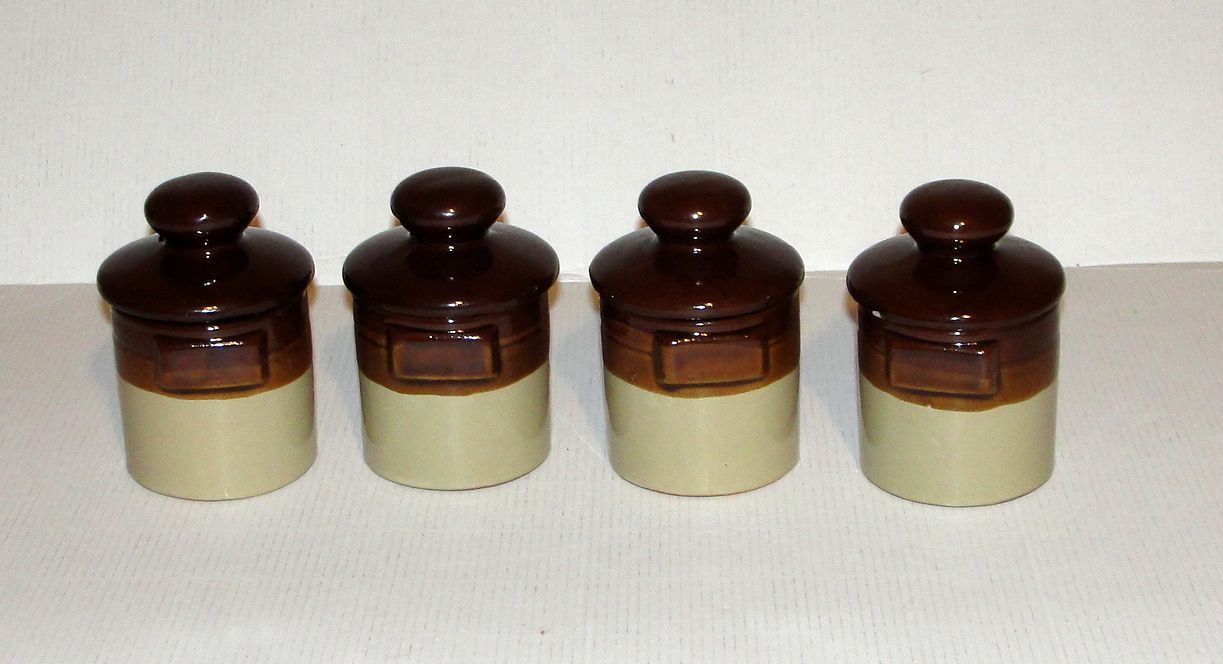 Pot À Épice En Terre Cuite Émaillée Bicolore Lot De 4 Pot