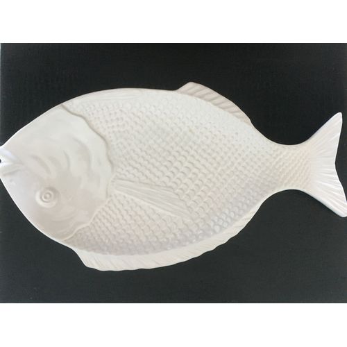 Plat Poisson Blanc Ceramique
