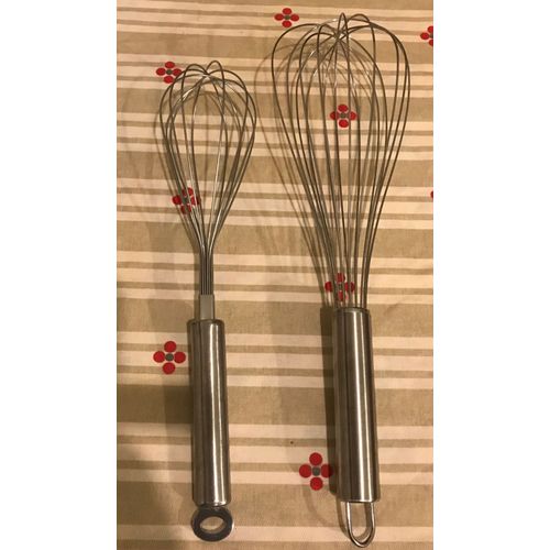 Lot De 2 Fouets De Cuisine En Inox À Pendre 36 Cm Et 32 Cm