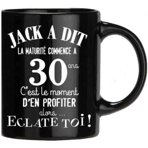 Mug Jack A Dit 30 Ans- Noir