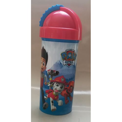 Verre Gobelet Timbale Enfant Plastique Avec Paille Décor Pat Patrouille