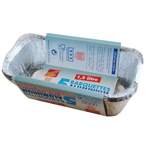 Barquette En Aluminium Avec Couvercle X5 - 1.5 L