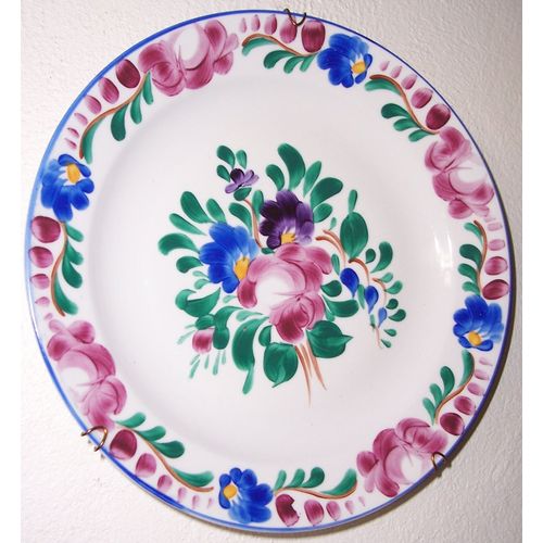 Assiette Murale Porcelaine Déco Fleurs