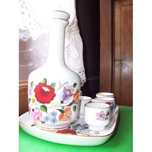 Service À Liqueur En Porcelaine Kalocsa
