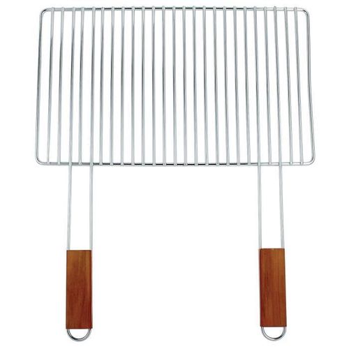 Grille De Cuisson Chromée Rectangulaire Poignées Bois Massif