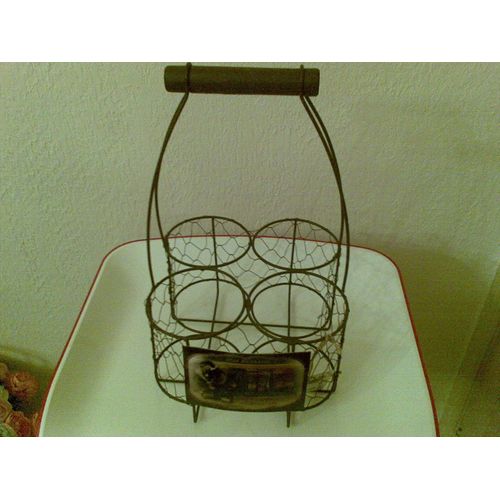 Porte Bouteilles X4 ( Fer Forgé /Grillage)
