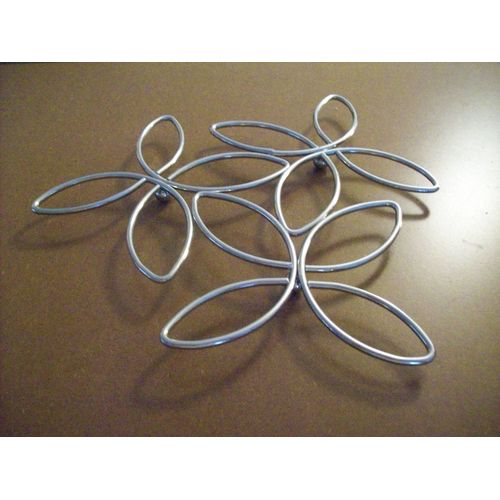 Dessous De Plat En Inox - Design - Forme Fleurs/Feuilles - 22 Cm