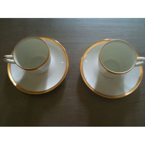 Service À Café Porcelaine De Limoges Décor Passy Or