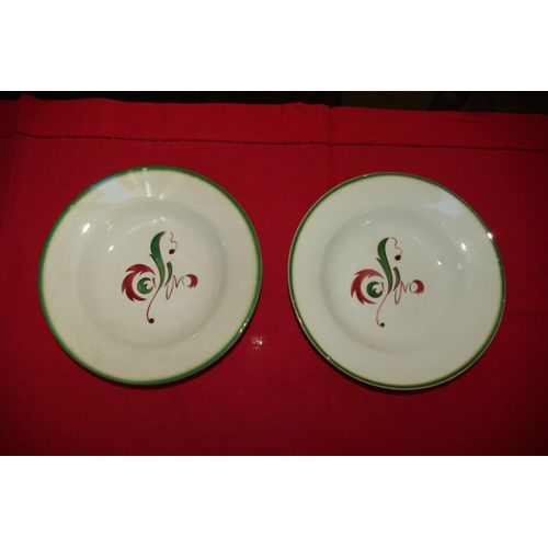 Lot De 2 Assiettes Creuse Publicité Casino Modèle Et Marque Déposé Digoin