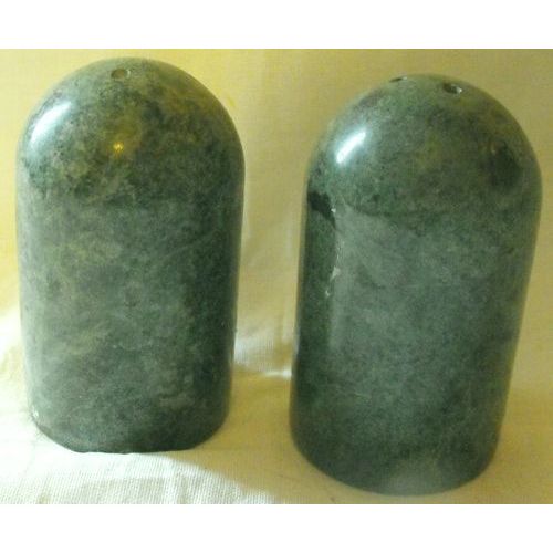 Duo Poivrière Et Salière En Pierre Verte