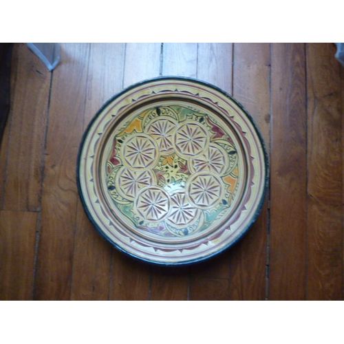 Plat Marocain En Céramique Assiette À Couscous Diamètre 40 Cm