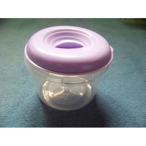 Boite Plastique Ronde Couvercle Violet