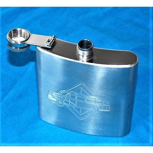 Flasque Acier Inoxydable - Gravure Bus Usa