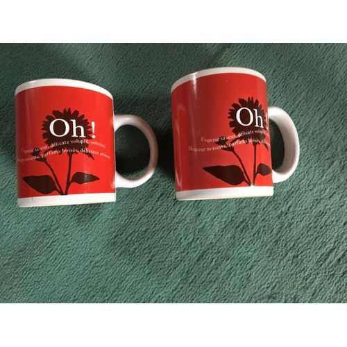Lot De Deux Mugs "Oh"