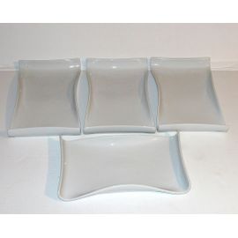 Plat Rectangle Porcelaine Design Lot De 4 Plats 16 X 26 Cm