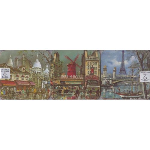 6 Dessous De Verre Paris . Posavasos Paris Coasters Paris