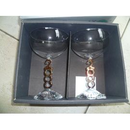 Verres Millenium Gravés An 2000 Cristal D'arcq