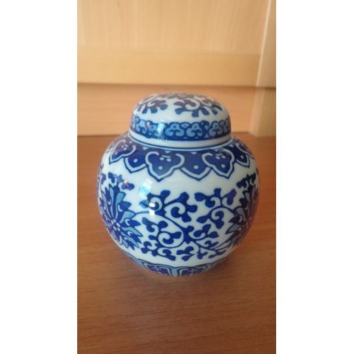 Sucrier Bleu Et Blanc