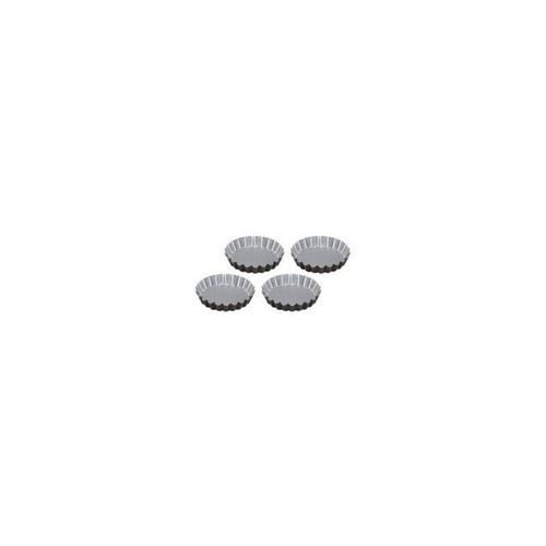 Lot De 4 Moules À Tartelettes 'signature' 12cm Noir