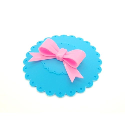 Couvercle De Tasse Thé Café En Silicone Ruban Bleu