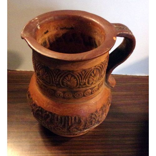 Ancien Pichet Grec En Terre Cuite - Fait Main