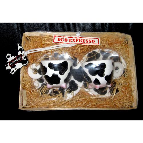 Coffret Tasses À Café Expresso - Vache - (Neuf)
