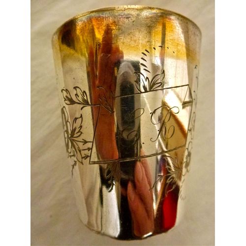 Gobelet Métal Argenté Art Nouveau Timbale