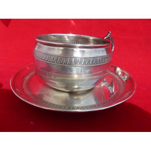 Tasse Avec Sa Coupelle  Argent Massif