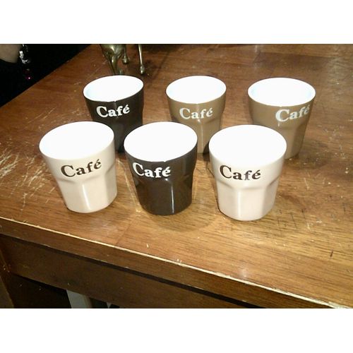 Lot 6 Tasses Café Ou Thé ..
