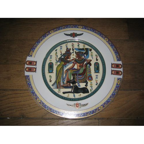 Assiette Porcelaine Décoration Égyptienne