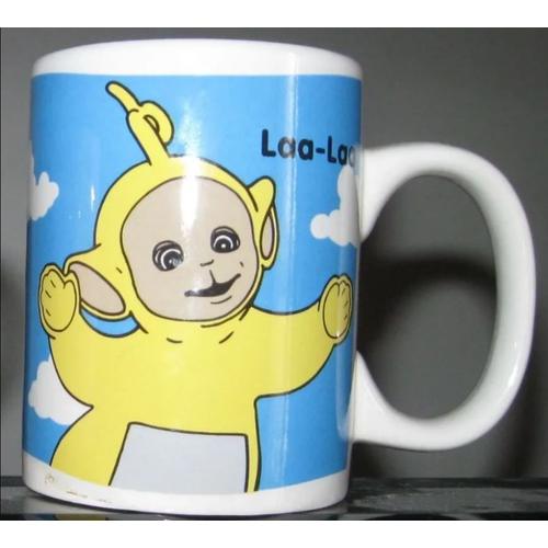 Tasse Mug Teletubbies - Fond Bleu Et Personnage Laa-Laa - Avec Une Anse - Hauteur 9cm - Diamètre 7cm - Achetée En Angleterre Et Jamais Utilisée