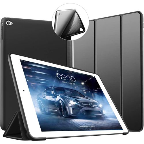 Coque Ipad Mini 4, Slim-Fit Léger Protection Etui Coque [Veille/Réveil Automatique] Tpu Souple Bumper Smart Cover Pour Apple Ipad A1538 / A1550 (Noir)